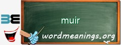 WordMeaning blackboard for muir